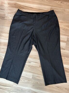 Worthington Woman Curvy Fit Perfect Trouser Pants Women's Size 20W Charcoal Grey